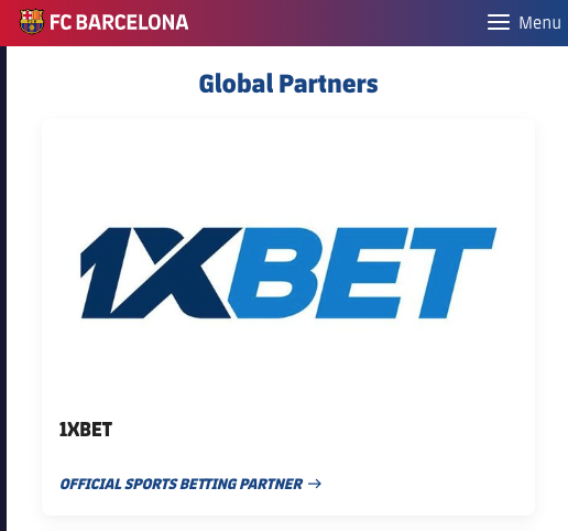 Barcelona still in partnership with 1xBet