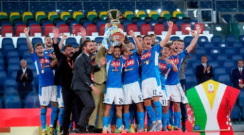 Napoli winning Coppa Italia